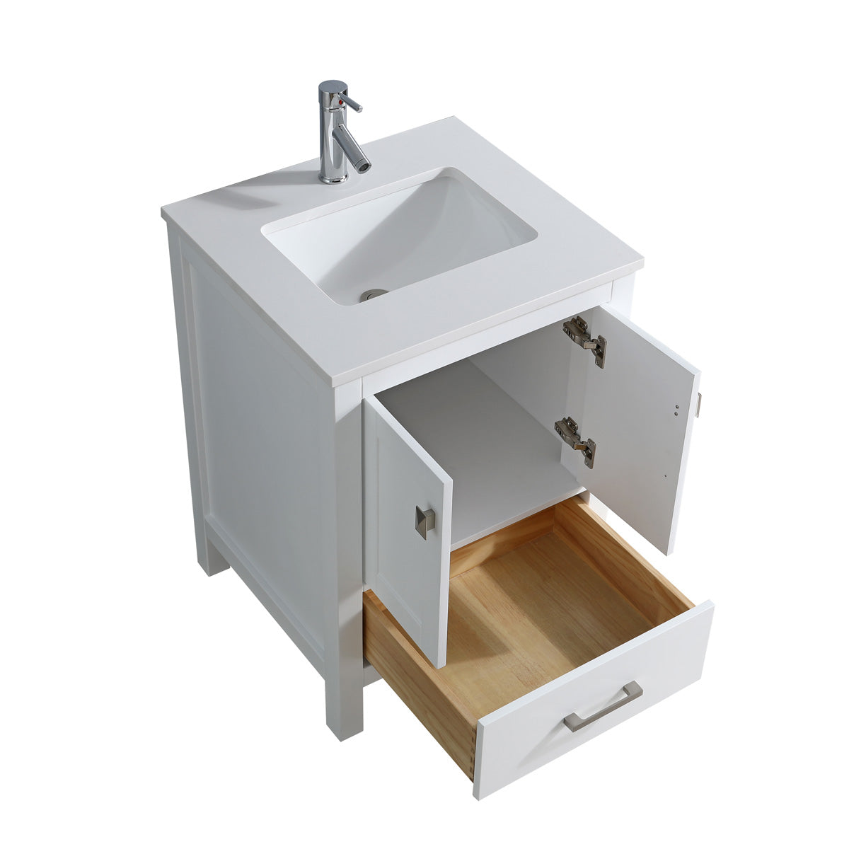 24" Bathroom Vanity with Quartz Countertop - 9008 Series